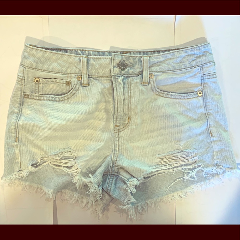 American Eagle bleached distressed cutoff shorts